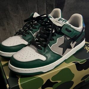 BAPE sta Green and Black Sneakers Size US 12 mens